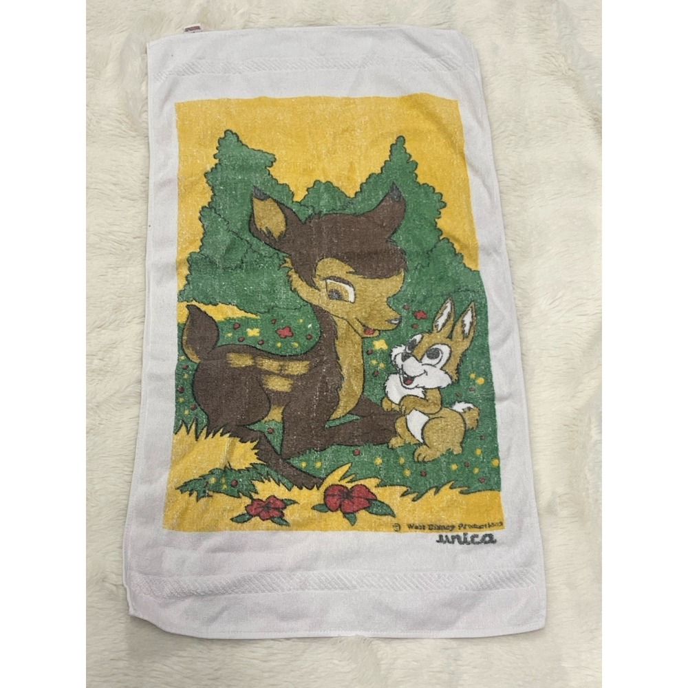 Vintage Disney Bambi Thumper  Hand Towel Deer Unica Broadway
